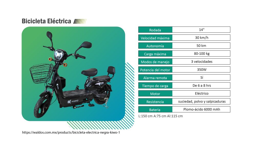 Bicicleta Eléctrica Negra Kiwo GY801 - Image 13